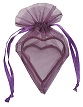 Sachet Organdi coeur armuré